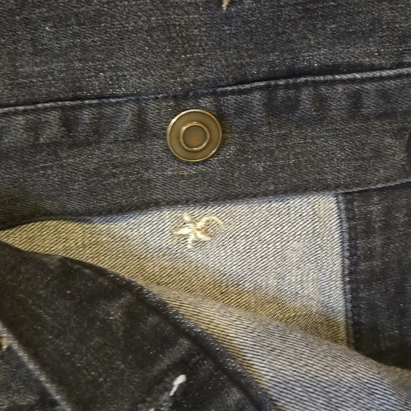 Victoria's Secret RARE Charcoal Black/Golden Star Jean Jacket - Picture 7 of 10